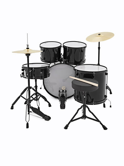 BDK-1 Full Size Starter Drum Kit by Gear4music, Black